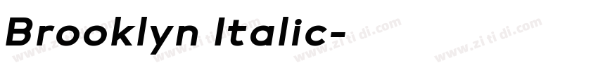 Brooklyn Italic字体转换